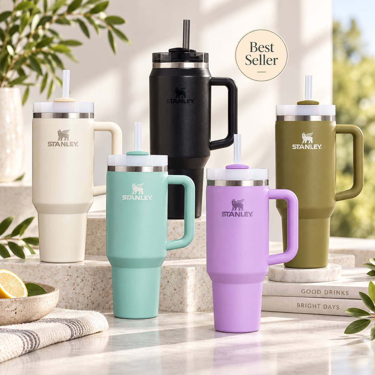 STANLEY Quencher H2.0 Flow State Tumbler, 14 oz, Lilac