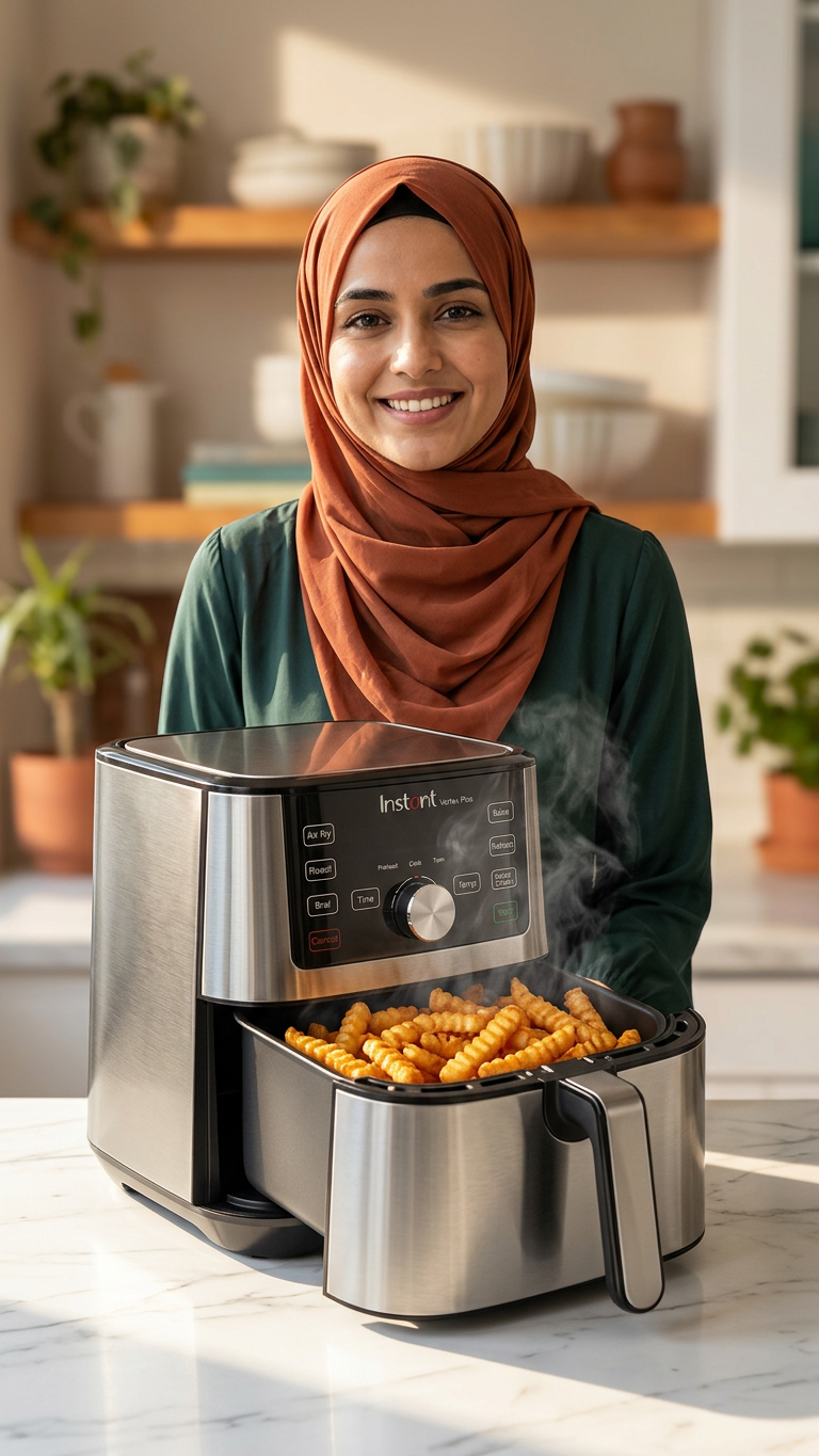 Instant Pot Vortex Plus 4QT 6-in-1 Mini Air Fryer with EvenCrisp Technology, Stainless Steel